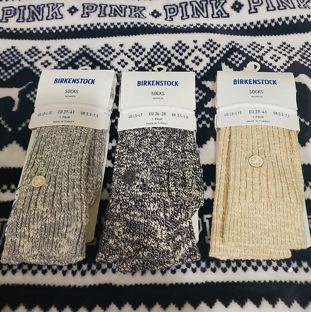 Birkenstock Womens Crew Sock Bundle Nwt - Picture 2 of 5